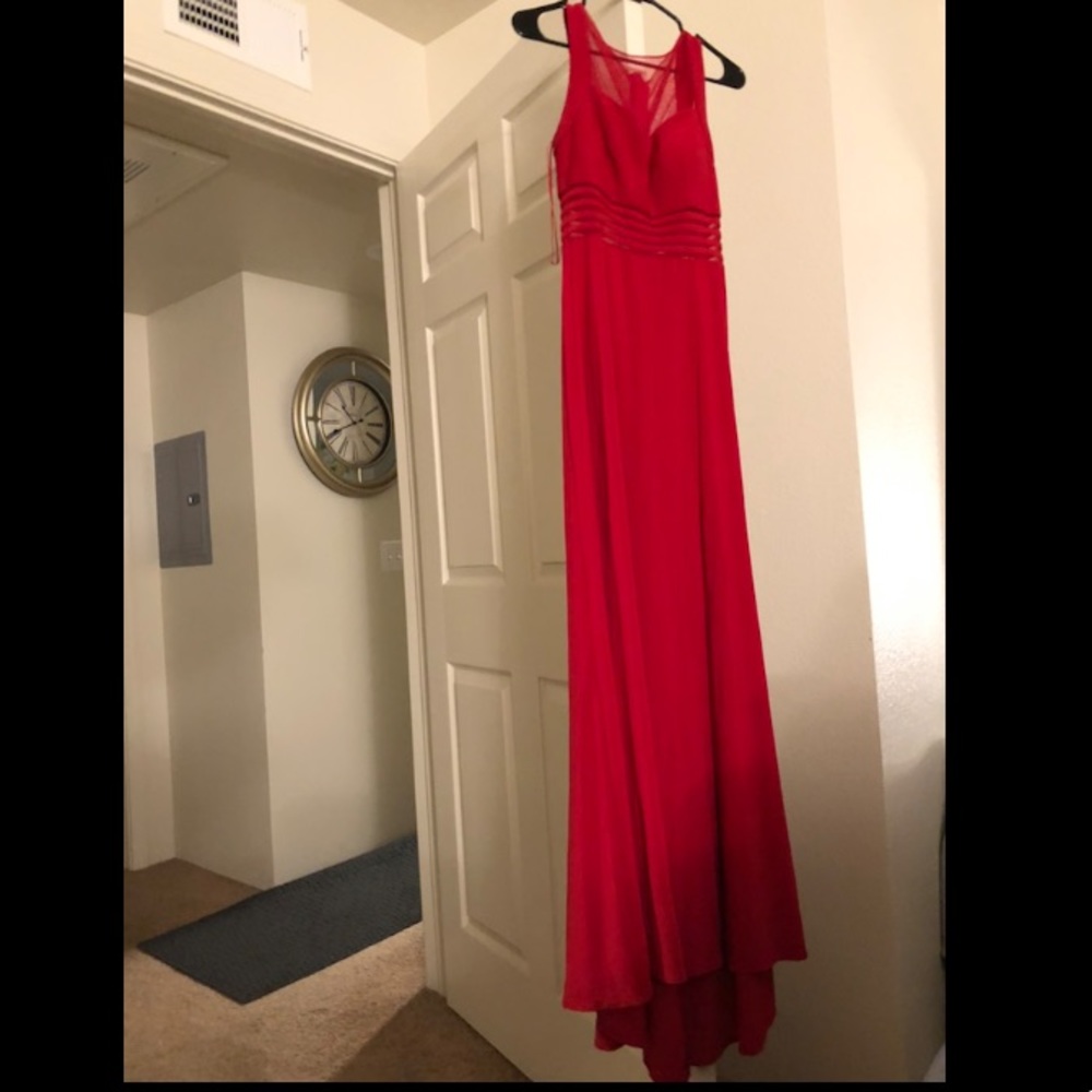 Red long gown!